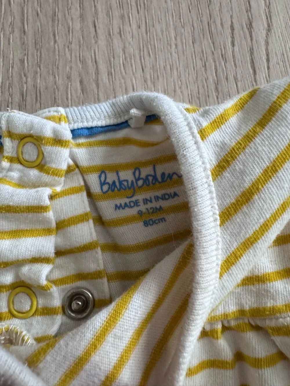 Baby Boden Yellow Stripe Baby Dress & Floral Bloomers Set